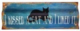 Manual Woodworkers and Weavers Metal Signs, 16-Inch, Kissed a Cat, Set of 4